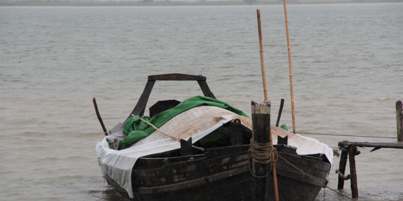 A fishing boat in Rakhine, Photo by: Oxfam A small fishing boat at the river side in Sittwe, Rakhine State. Photo by: Oxfam